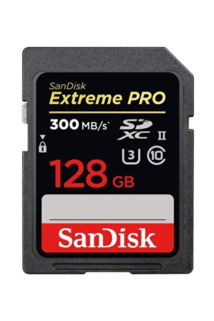 50点 Sandisk SSD 128GB Sandisk Extreme Pro 128GB 300MB/s SDHC UHS-II Hafıza Kartı SDSDXPK