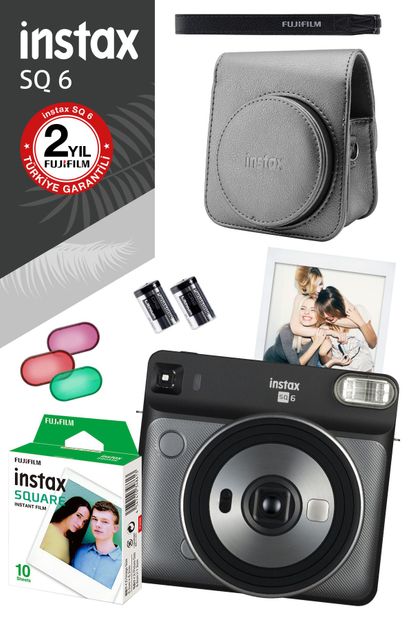Fujifilm Instax SQ 6 Gri-Siyah Fotoğraf Makinesi ve Hediye Seti 2 - 1