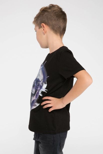 DeFacto Siyah Genç Erkek Kuru Kafa Baskılı T-Shirt - 2