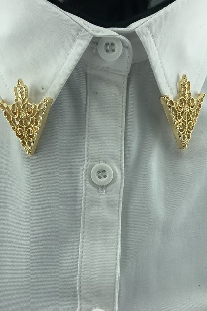 Koyu-Gold Yaka Broşu 190