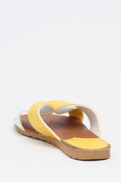 Ayakkabı Modası Sarı Kadın Terlik M5003-19-122001R - 6