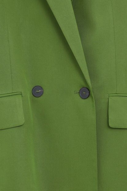 MANGO Woman Kadın Yeşil Kruvaze Yakalı Blazer Ceket 67097664 - 5