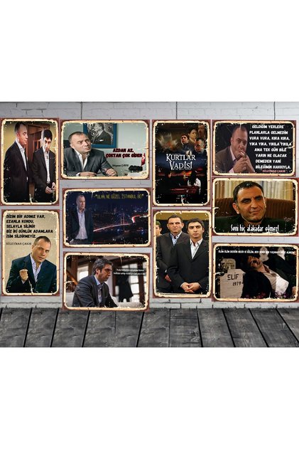 Süleyman Çakır Polat Alemdar 10 Adet 20x30x Cm Mdf Ahşap Poster Seti