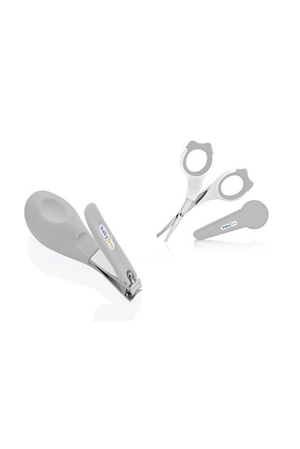 Baby Nail Clipper Set GRAY (Snap Scissors + Cap Scissors) / NEWBORN