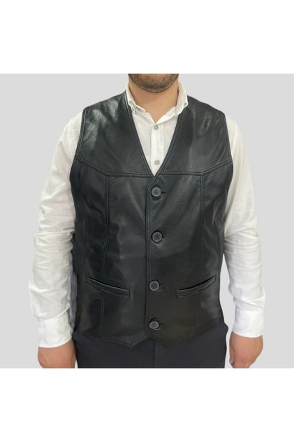 Men's Leather Vest