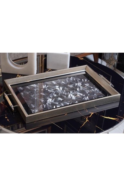 Decorative Presentation Tray Silver