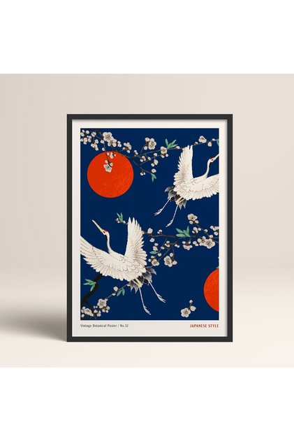 لوحة نانبارا ساكوجيرو على الطراز الياباني مؤطرة 30 × 40 سم 40 × 60 سم 50 × 70 سم خشب أبيض وأسود Jpn078