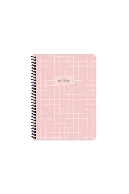 ÇİZGİLİ 16x22 CM 80 YAPRAK PLASTİK KAPAK TELLİ DEFTER 60 GRAM BEYAZ SAYFA COFFEE