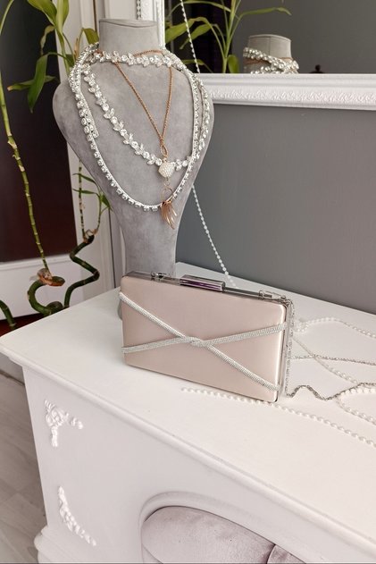 Skin Satin Thin Case Cross Roving Stone Evening Dress Women's Bag