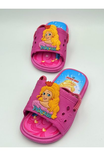 Elastic Princess Patterned Girl's Sandals Slippers (Can Prefer 1 Size Larger)