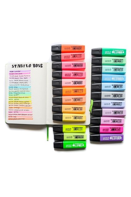 Boss Fosforlu Kalem Hediye Paketi Seti 23 Renk (9 Neon + 14 Pastel)