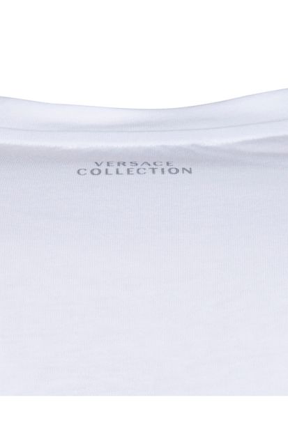 Versace Erkek Beyaz T-Shirt Vj00277 V800683S V7001 - 5