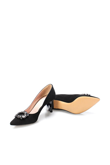 İnci Siyah Kadın Klasik Topuklu Ayakkabı 120130008701 - 5