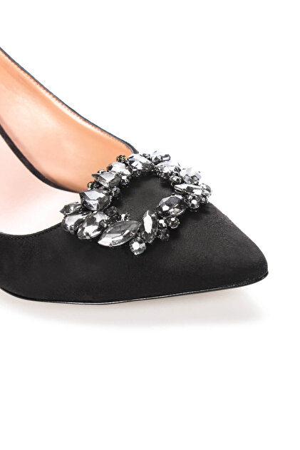 İnci Siyah Kadın Klasik Topuklu Ayakkabı 120130008701 - 4