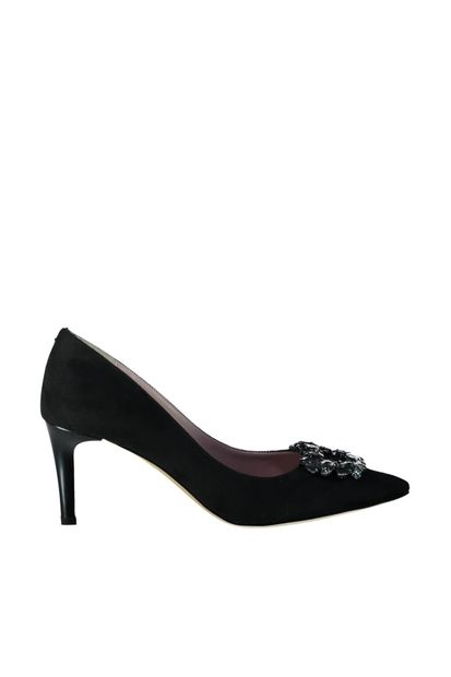 İnci Siyah Kadın Klasik Topuklu Ayakkabı 120130008701 - 10