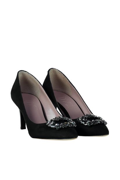 İnci Siyah Kadın Klasik Topuklu Ayakkabı 120130008701 - 11