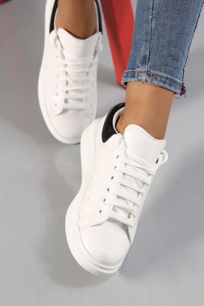 Du Jour Paris Beyaz Siyah Kadın Spor Ayakkabı 5002-19-110001 - 2