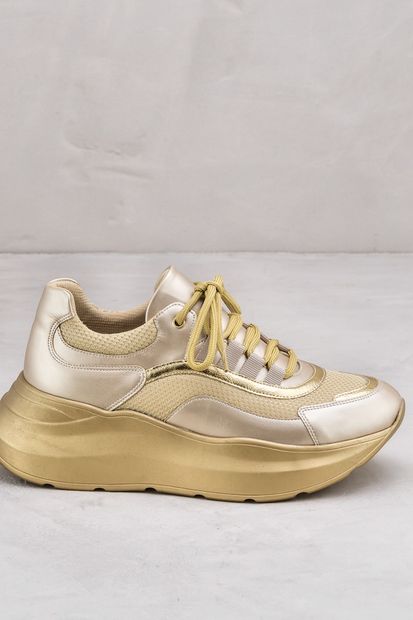 Elle Shoes ADONCIA Altın Kadın Ayakkabı - 4