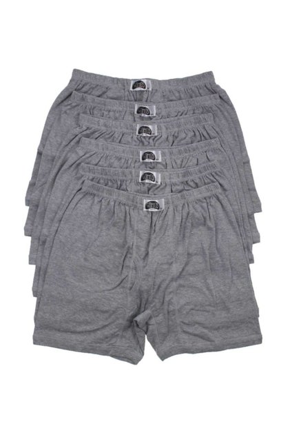 Erkek 6 Lı Gri Büyük Beden Boxer 040-3058-011