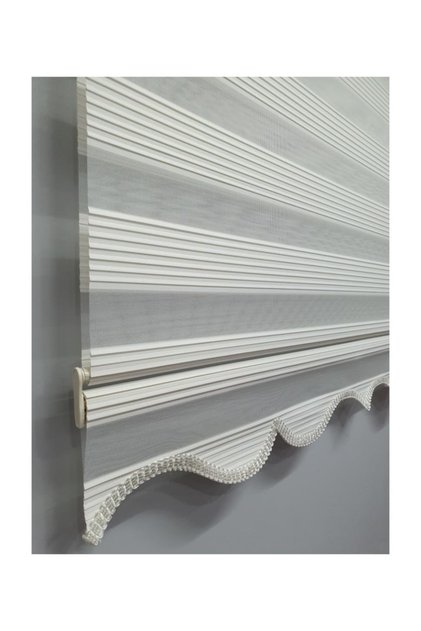 Dar Pliseli Zebra Stor Perde Krem Mz321