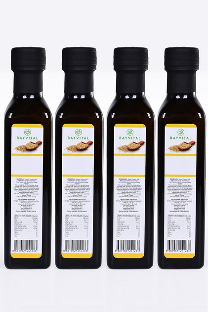 4 Adet X 250 Ml Soğuk Sıkım Susam Yağı 1 Lt