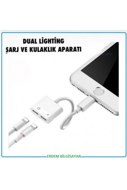 Apple Iphone Dual Lightning Şarj Ve Kulaklık Aparatı Dönüştürücü