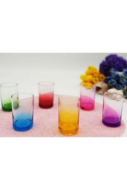 SIGMA GLASS Kahve Yanı Bardağı Renkli Silindir Sigma  (28217) - 2