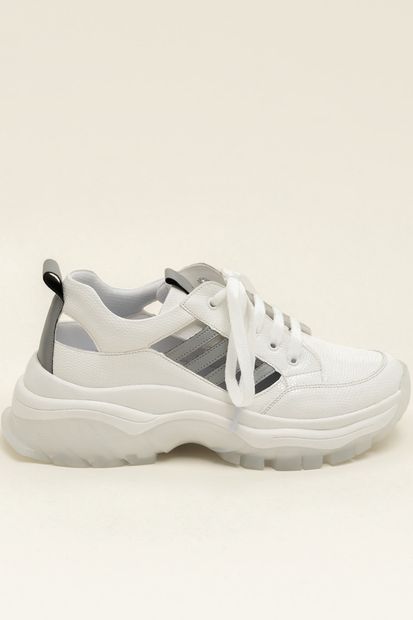 Elle Shoes REKHA-1 Beyaz Kombin Kadın Ayakkabı - 4