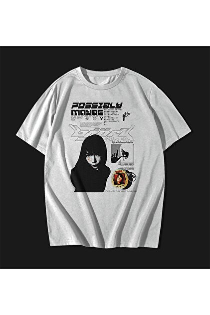 rebelberi Björk Y2k Grunge Stil Oversize Unisex Beyaz T-shirt