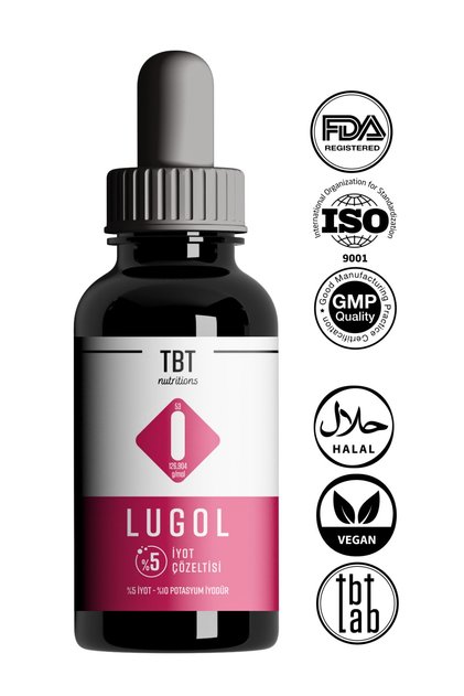 Lugol 5% Iodine Solution | 30ml | Natural, Gluten Free and Vegan | 5% Concentrated Iodine Solution