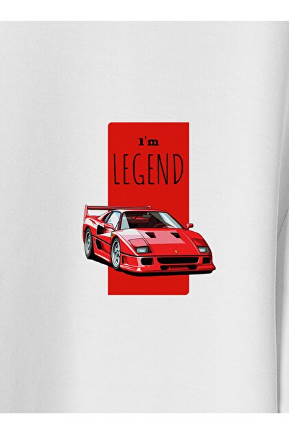 X 7 ART X7 I'm Koleksiyonu 1987 Ferrari F40 Oversize T-shirt