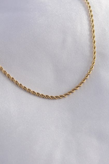 Lisinya741 - 316L Steel Gold Color 45 Cm Twist Model Women's Necklace