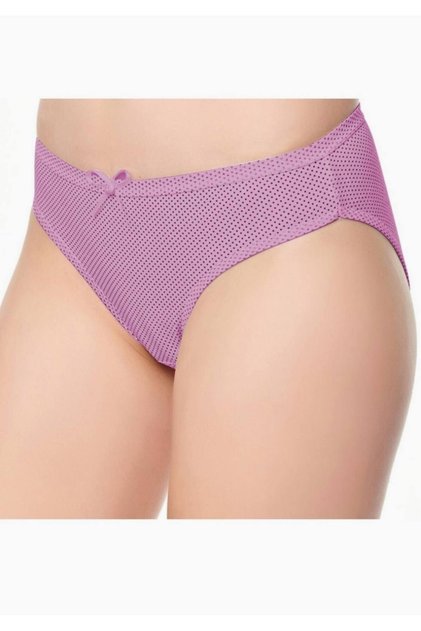 Small Polka Dot Pink Women's Slip Panties New Season (6 Pieces Economical Pack)