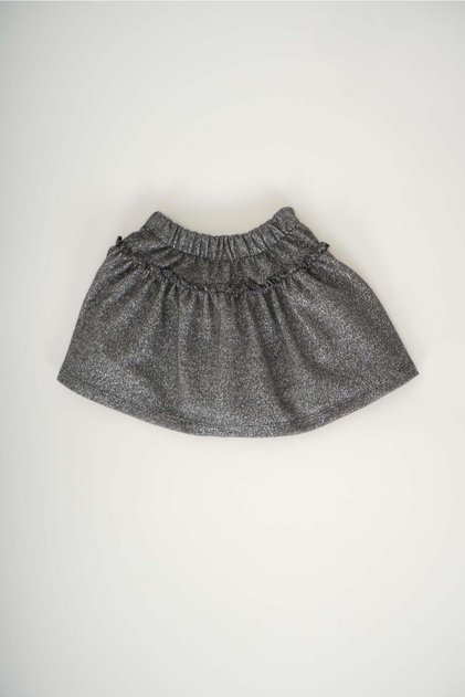 GIRL'S SILVERY COTTON SHORTS SKIRT