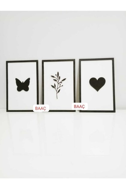 Tablou decorativ din lemn, 3 piese