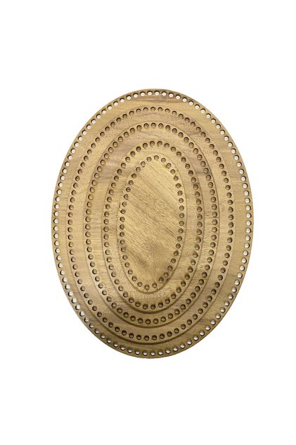 Ahşap Oval Elips Sepet Tepsi Tabanı Meşe 5'li