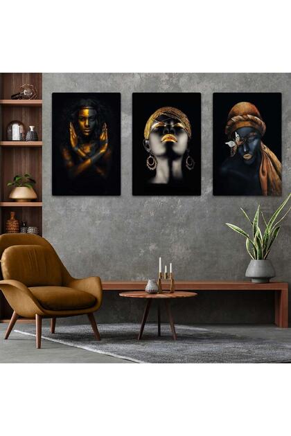 Triple Mdf Black Women's Table Set