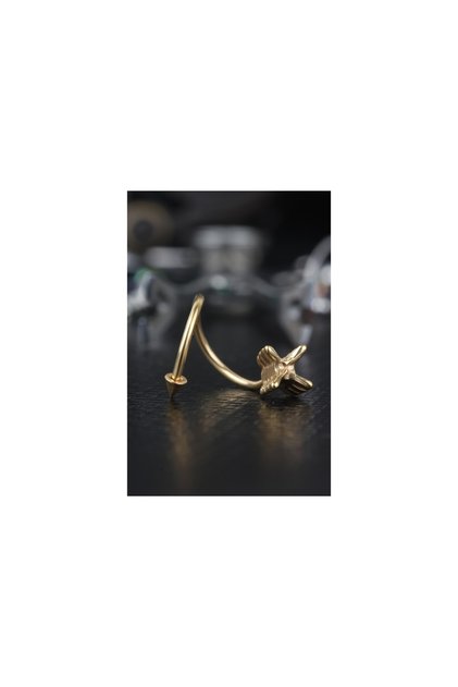316l Cerrahi Çelik Kıkırdak Rook Orbital Helix Spike Ok Piercing Gold