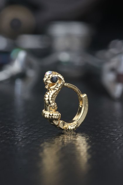 Zamak Kıkırdak Orbital Rook Yılan Küpe