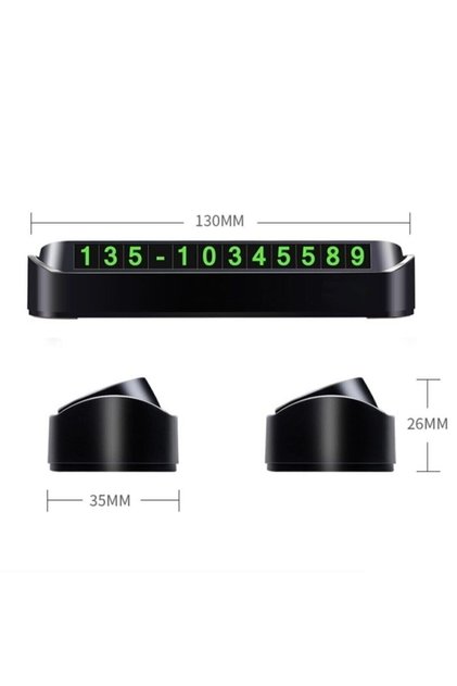 In-Vehicle Parking Phone Number Phosphorescent Numerator Auto Windshield Card