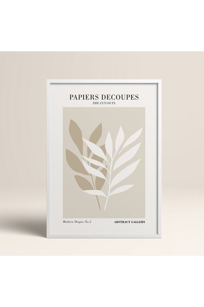 Beyaz Ahşap Çerçeveli Tablo Çerçeveli Poster Sanatsal Modern Duvar Dekoru (FLOWER287-BEYAZ-50X70)