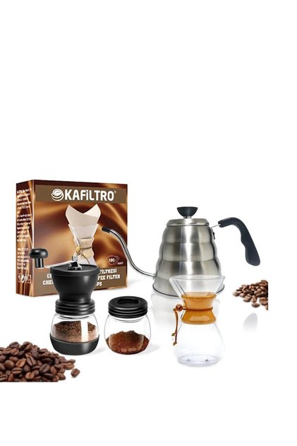 Barista Chemex Set-1 (4'lü Set) - Barista Pour Over Starter Set