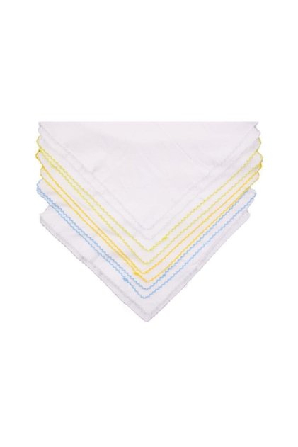 Baby White Combed Cotton Mouth Wipes Set of 6