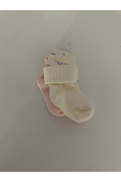 Baby Girl Non-Slip Sole 2-Piece Socks
