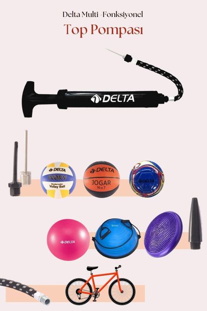 Delta Pro X Deluxe Kauçuk 3 Numara Basketbol Topu + Top Pompası - 2
