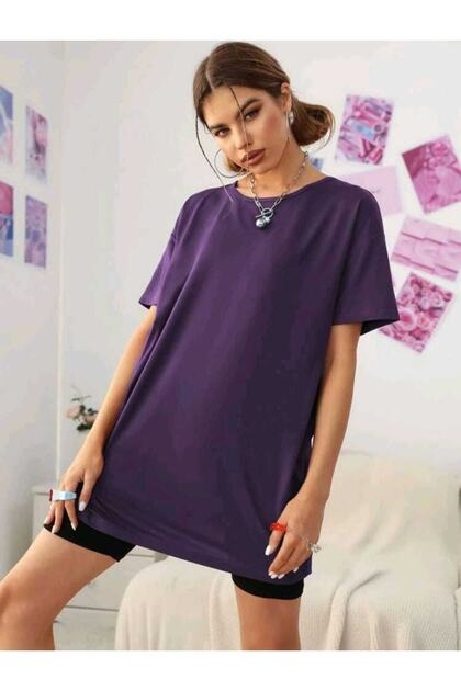 Oversize Crew Neck Plain Unprinted Tshirt