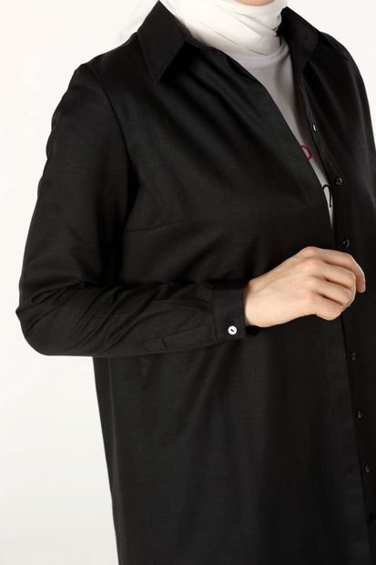ALLDAY Kadın Siyah Gömlek Tunik 51948GBD - 4