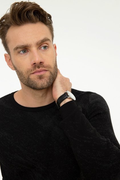 Men's Black Slim Fit Sweater G021GL0TK.000940522