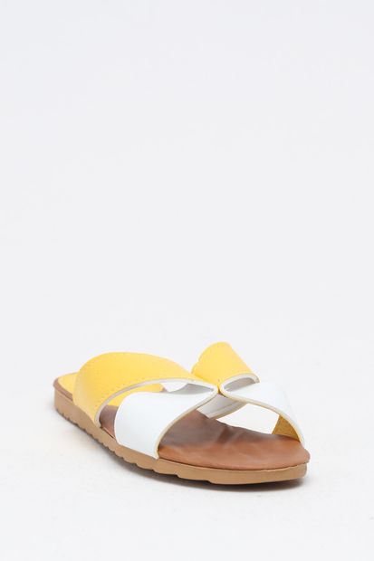 Ayakkabı Modası Sarı Kadın Terlik M5003-19-122001R - 2
