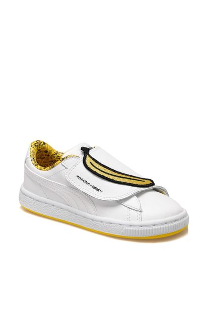 Puma MINIONS BASKET WRAP ST L Beyaz Unisex Çocuk Sneaker Ayakkabı 100524309 - 1